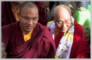 Karmapa Orgyen Trinley Dorje with Lama Lodu Rinpoche