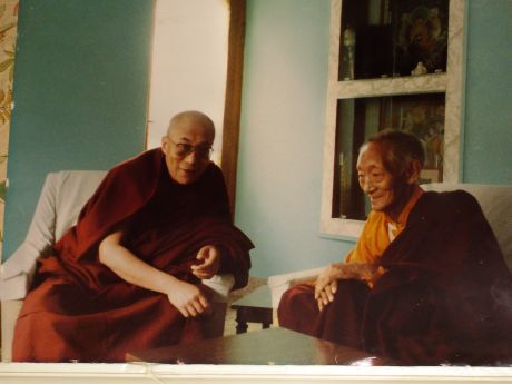 H.H. Dalai Lama and Kalu Rinpoche