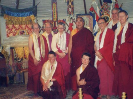 Lama Lodu Rinpoche with new Lamas